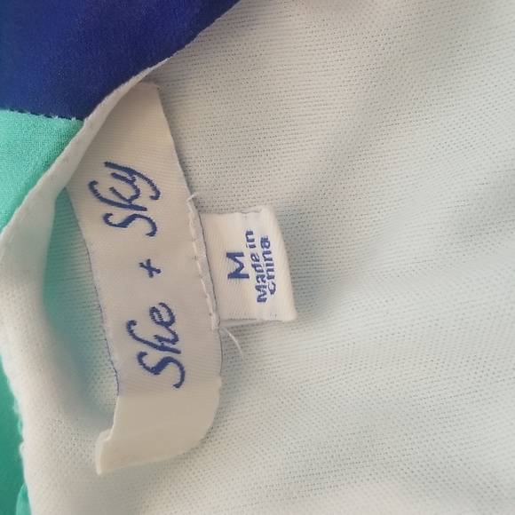 🦋She + Sky Color Block Trapeze Dress - Picture 6 of 7